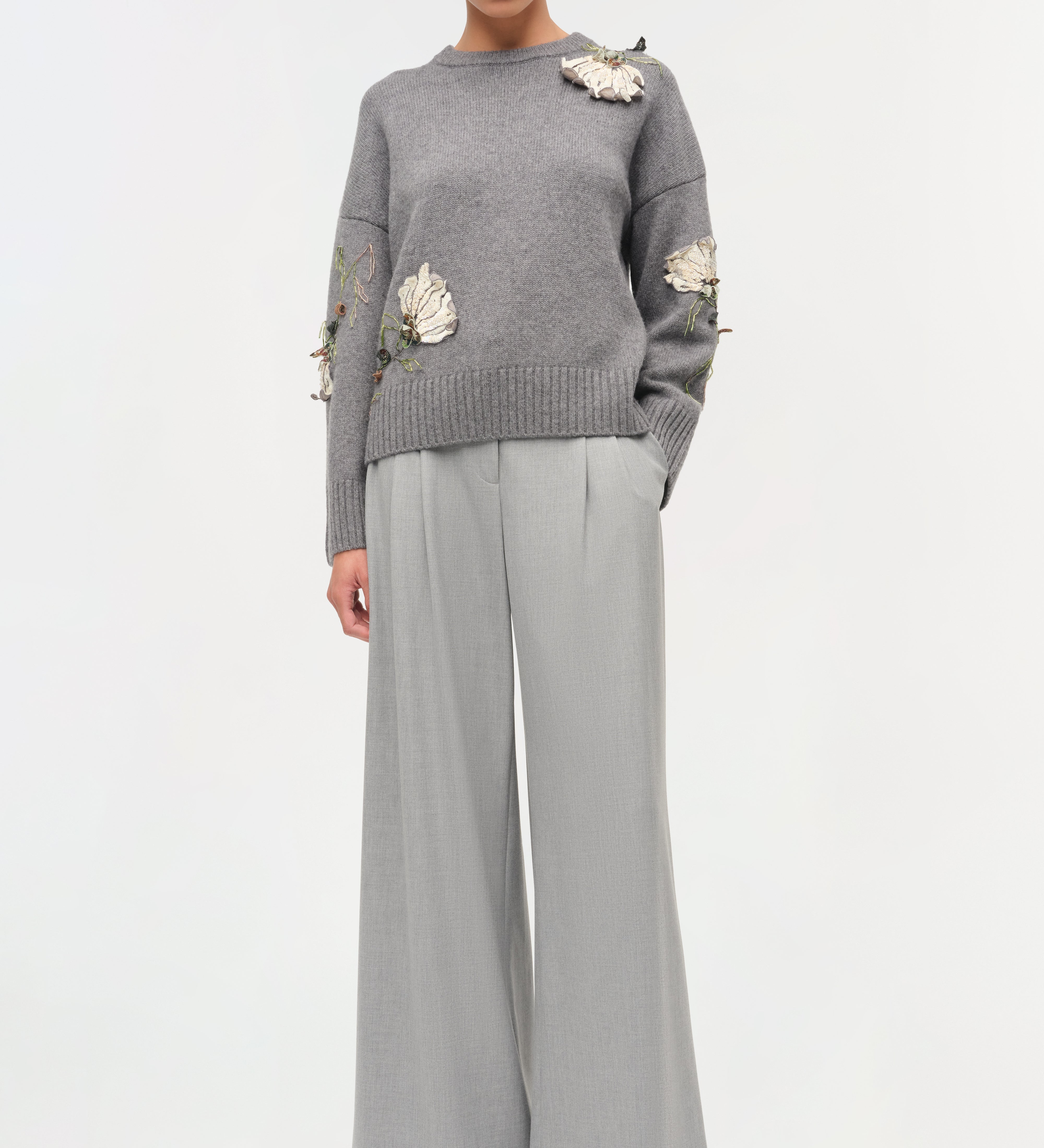 Simkhai - Dawna Floral Embellished Sweater