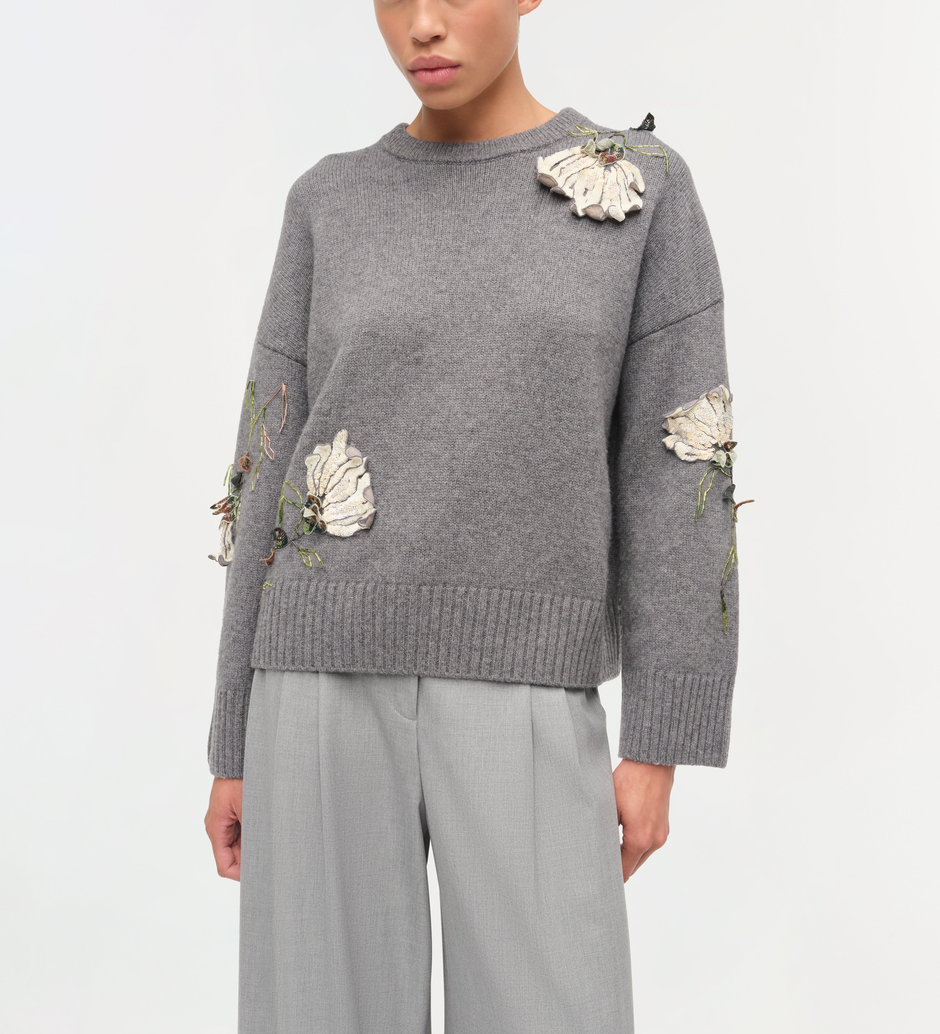 Simkhai - Dawna Floral Embellished Sweater