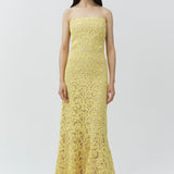 Simkhai - Sera Floral Raffia Bustier Midi Dress