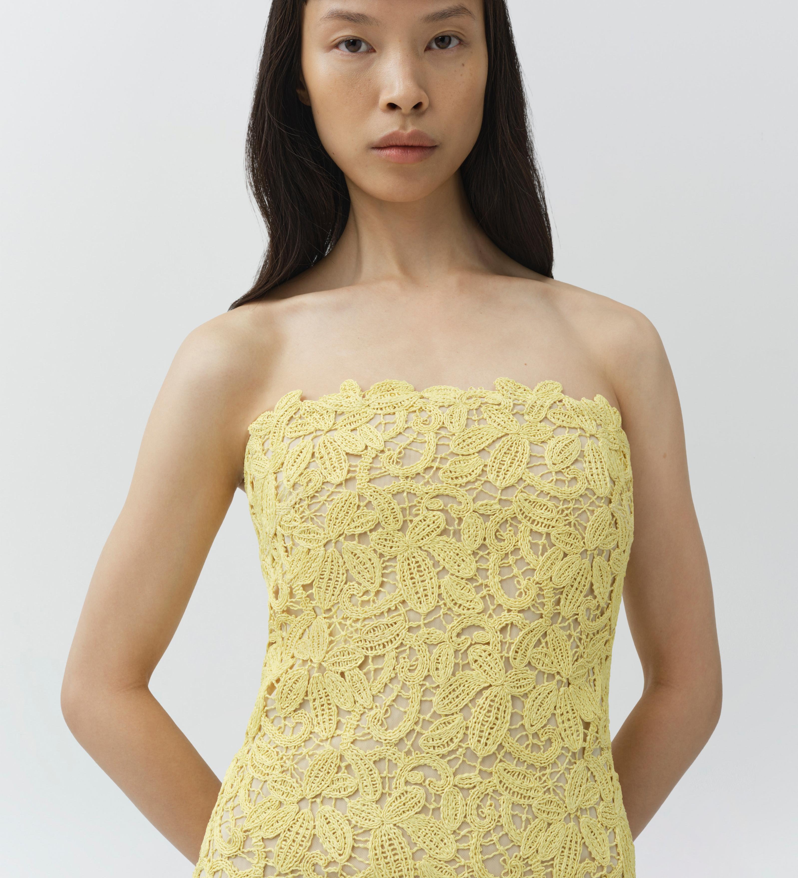 Simkhai - Sera Floral Raffia Bustier Midi Dress