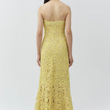 Simkhai - Sera Floral Raffia Bustier Midi Dress