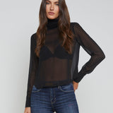 L'AGENCE - Toulon Silk Chiffon Turtleneck