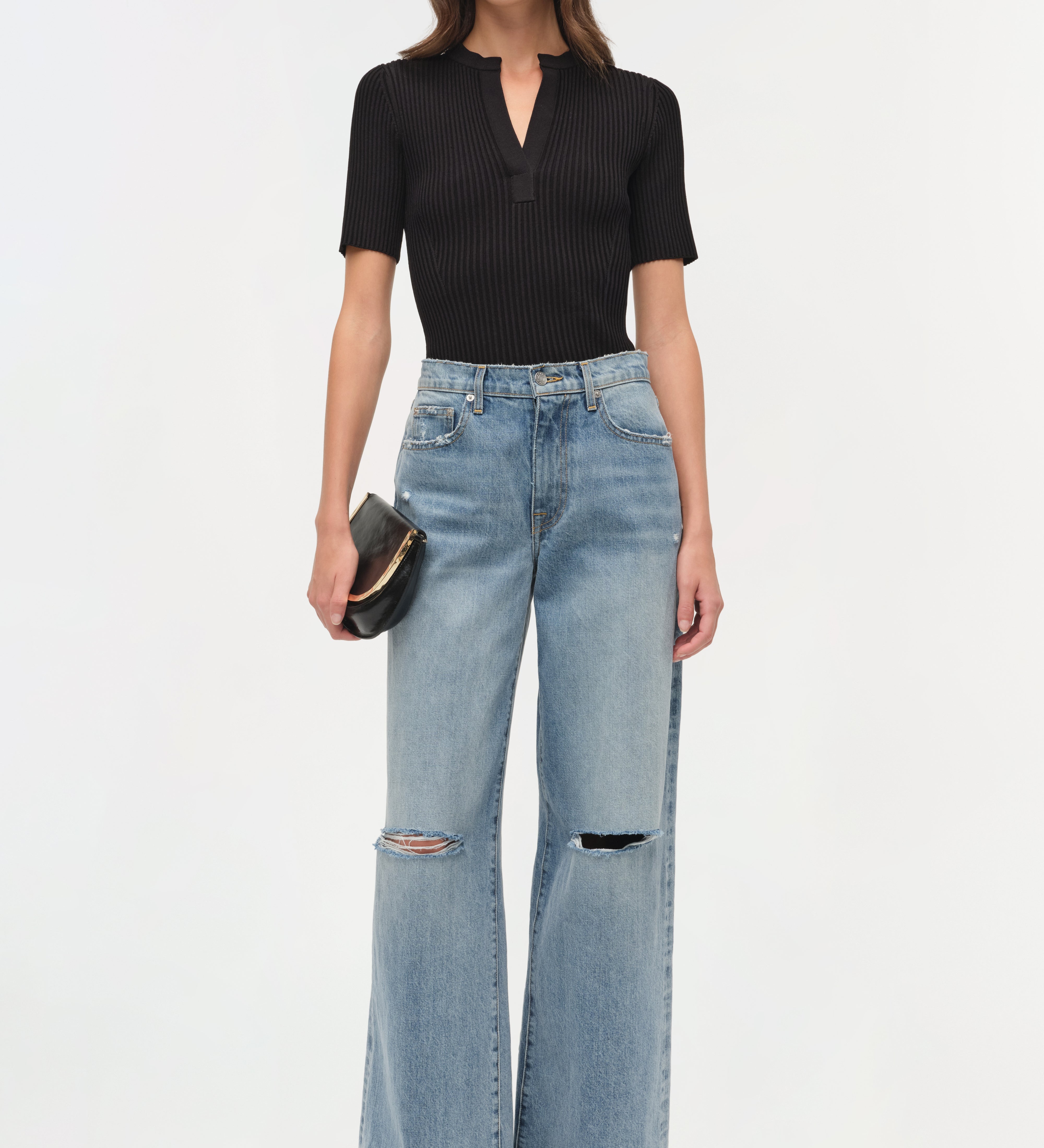 Simkhai - Willoughby Denim Straight Crop Pant