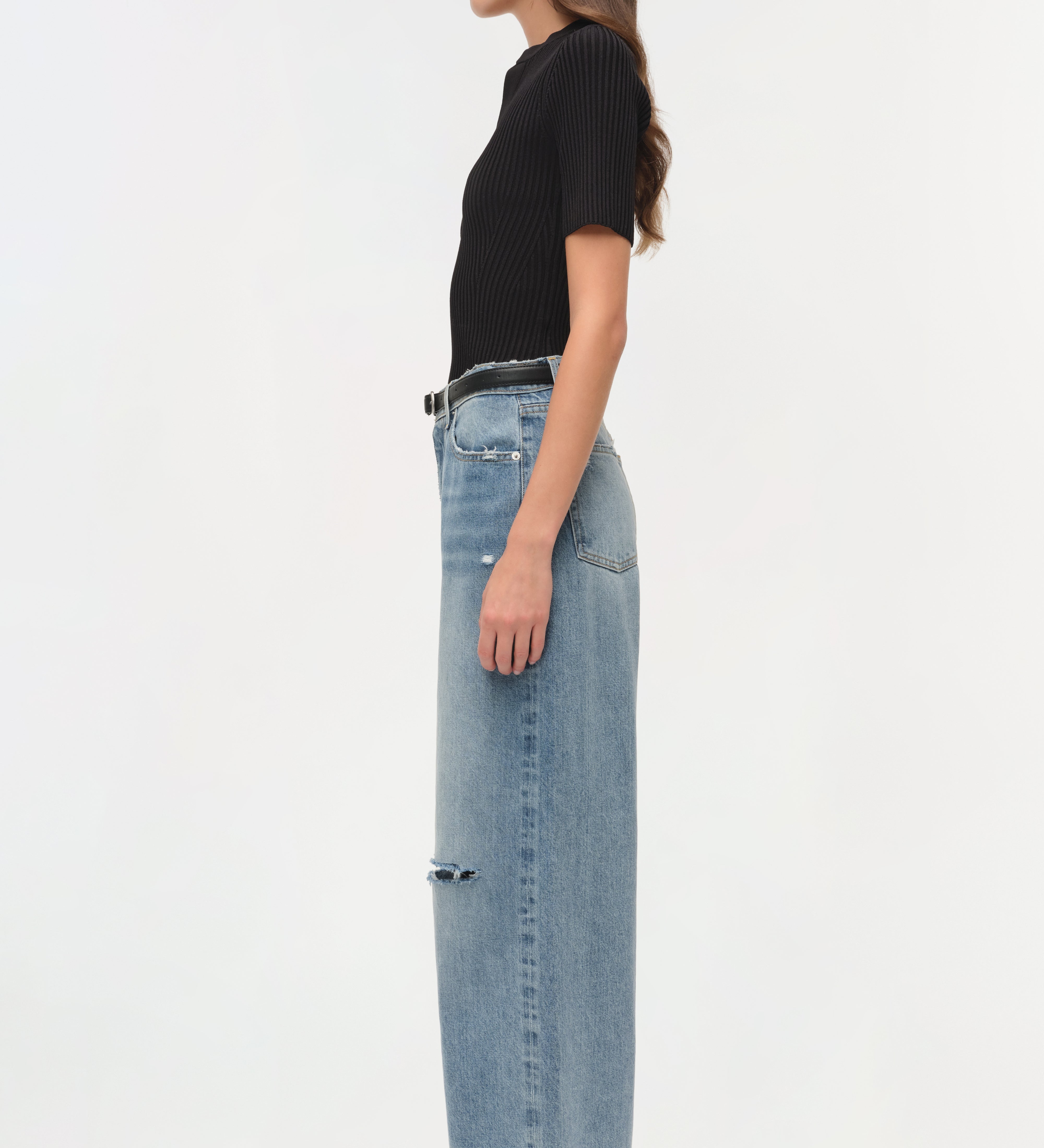 Simkhai - Willoughby Denim Straight Crop Pant