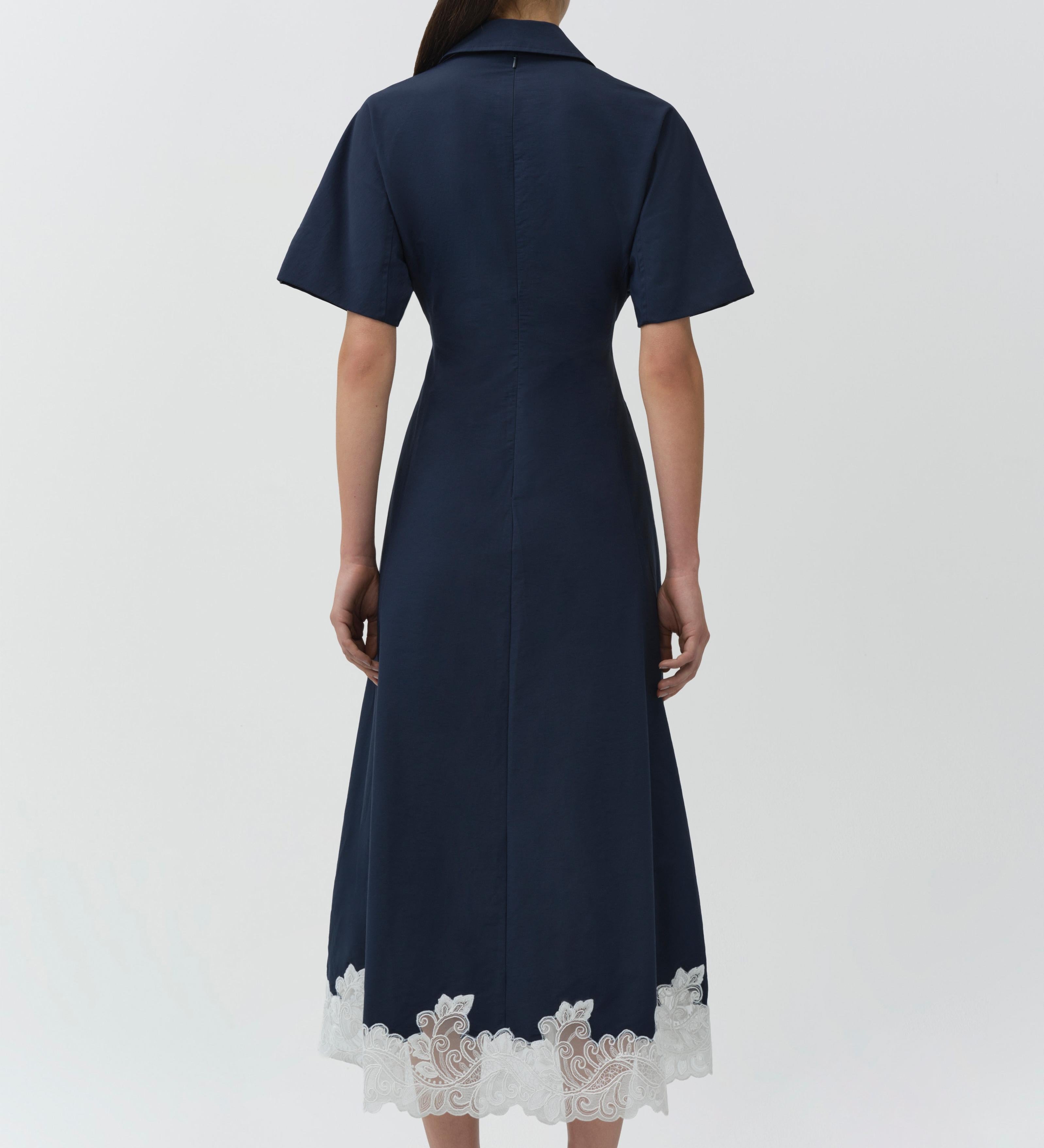 Simkhai - Nerris Cotton Faille Lace Midi Dress