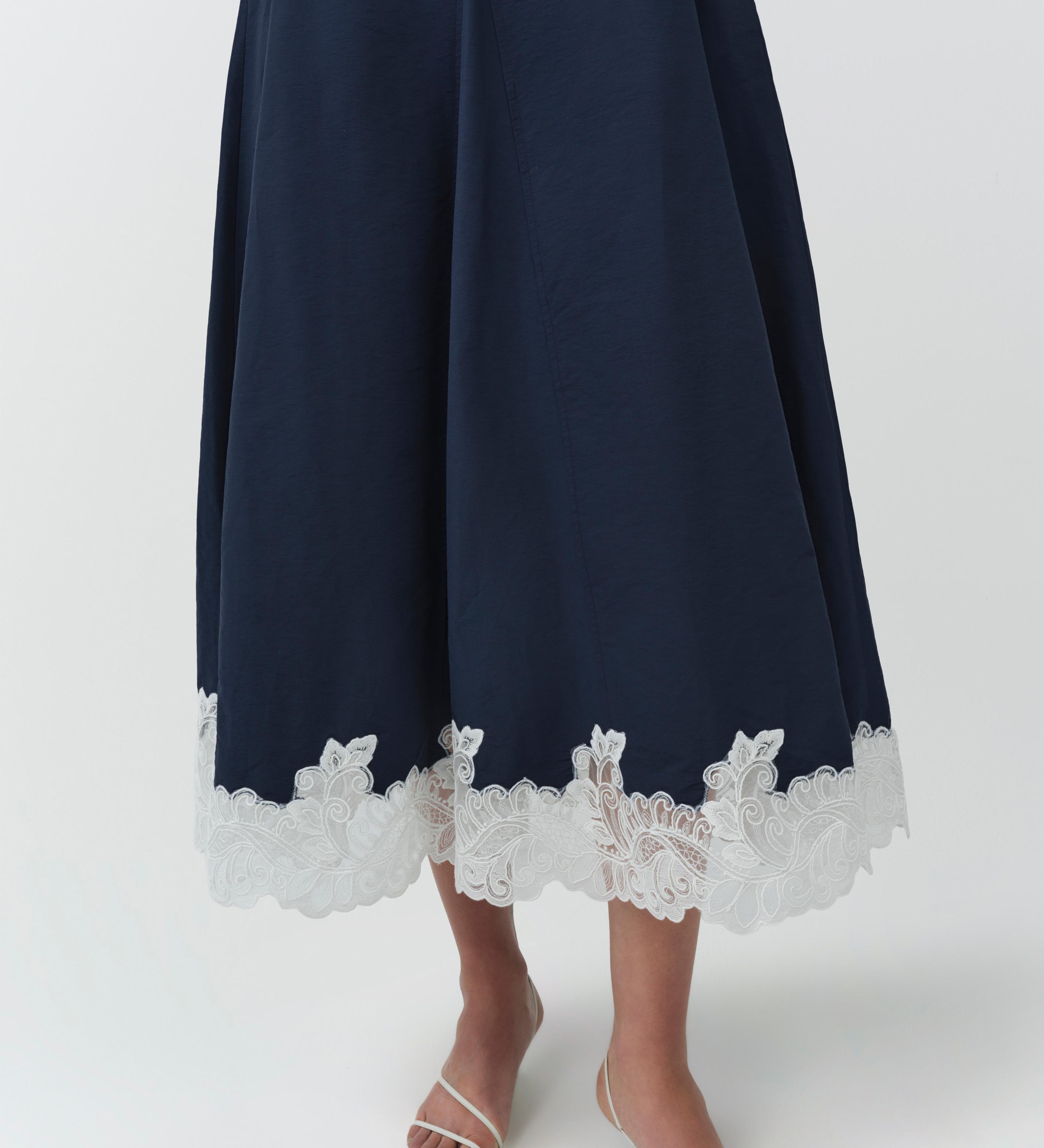 Simkhai - Nerris Cotton Faille Lace Midi Dress