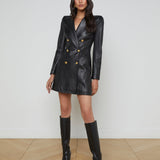 L'AGENCE - Tora Leather Blazer Dress