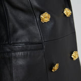 L'AGENCE - Tora Leather Blazer Dress