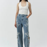 Simkhai - Porter Embroidered Jean