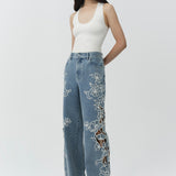 Simkhai - Porter Embroidered Jean