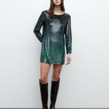 TWP - Mini T Shirt Dress in Fishscale Sequins