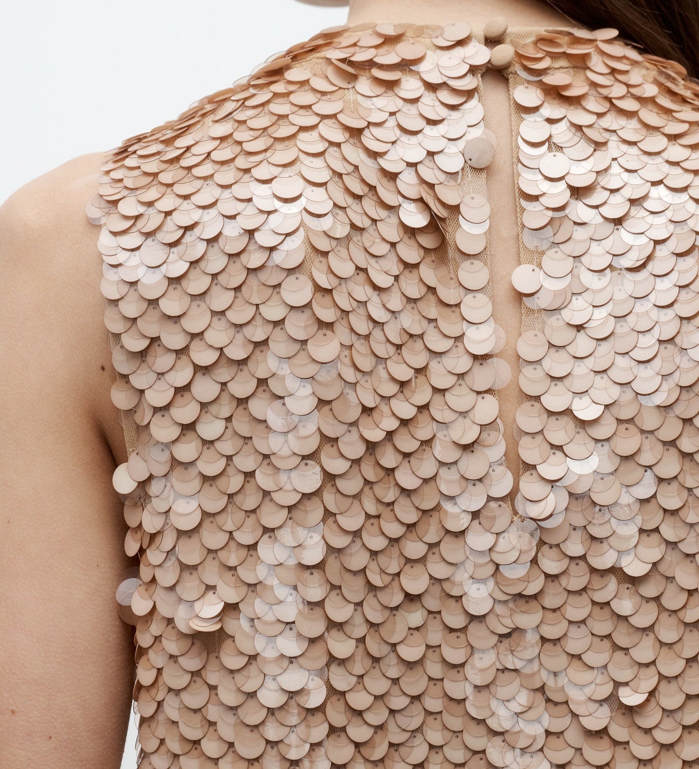 TWP - Shell Top with Pailettes on Mesh