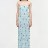 Simkhai - Iridessa Embellished Lattice Bustier Gown