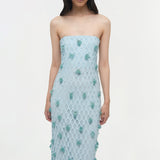 Simkhai - Iridessa Embellished Lattice Bustier Gown