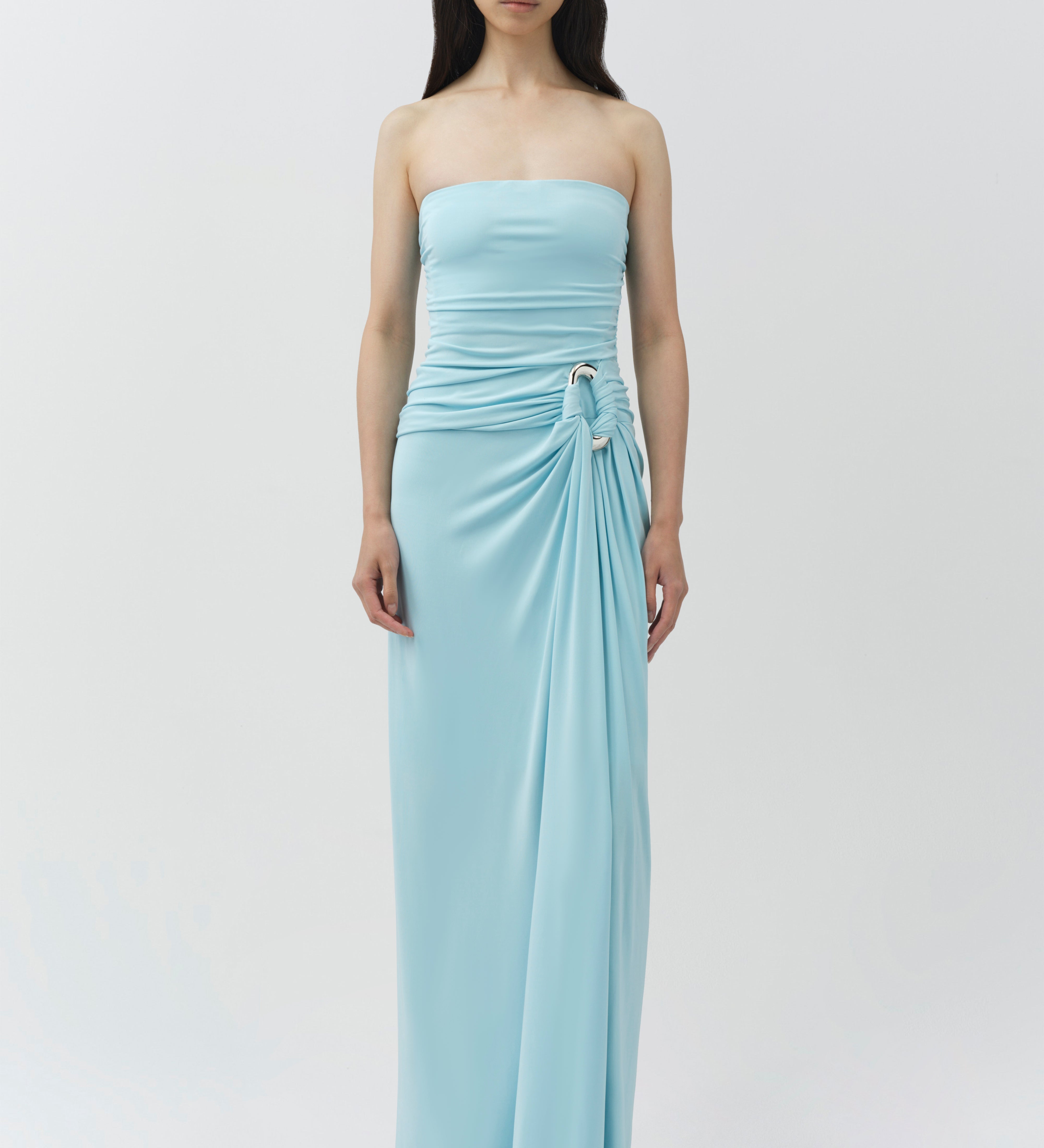 Simkhai - Emma Strapless Draped Jersey Bustier Gown