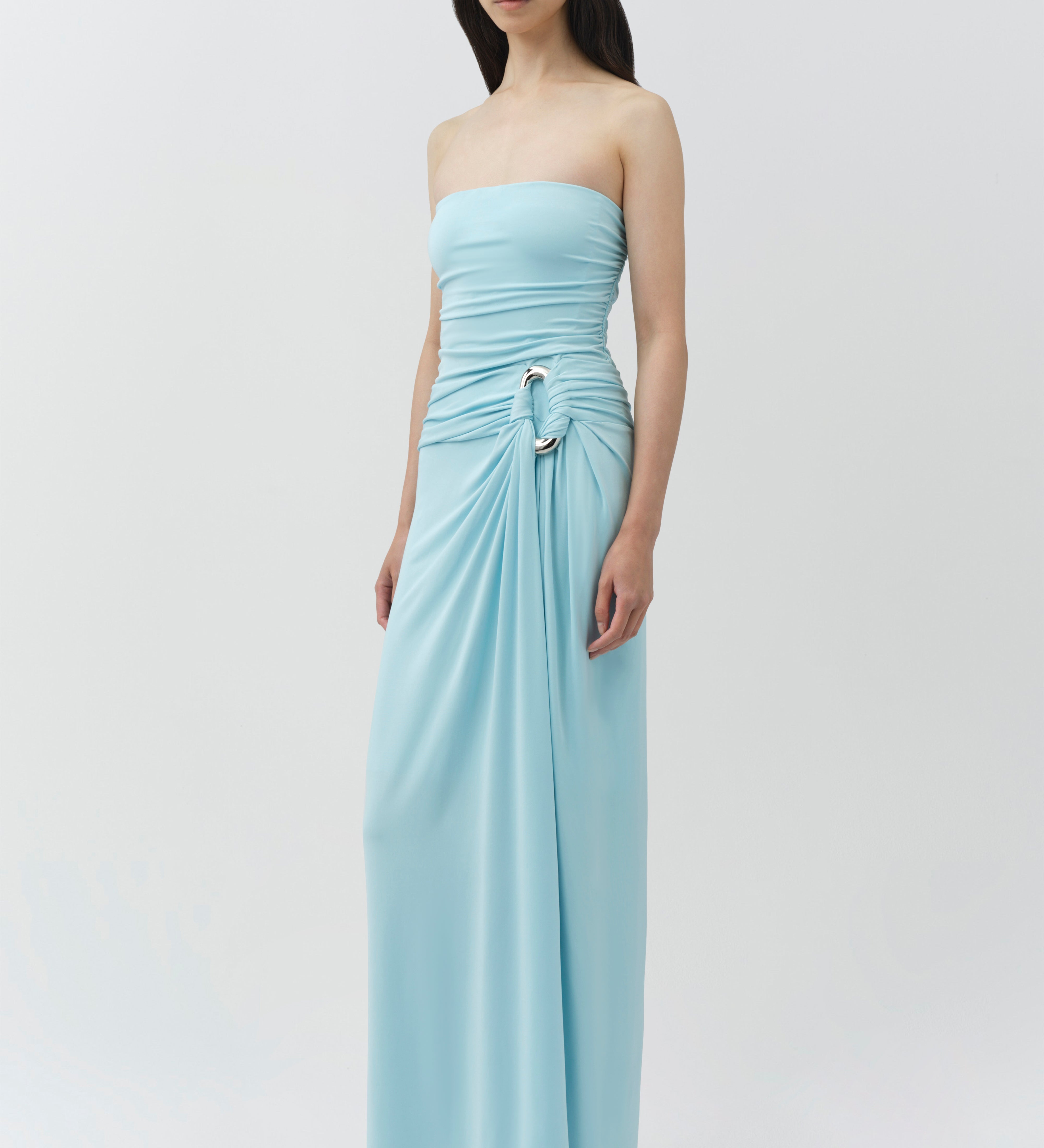 Simkhai - Emma Strapless Draped Jersey Bustier Gown