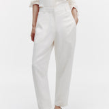 TWP - Jetties Beach Pant with Fly Front in Coated Viscose Linen