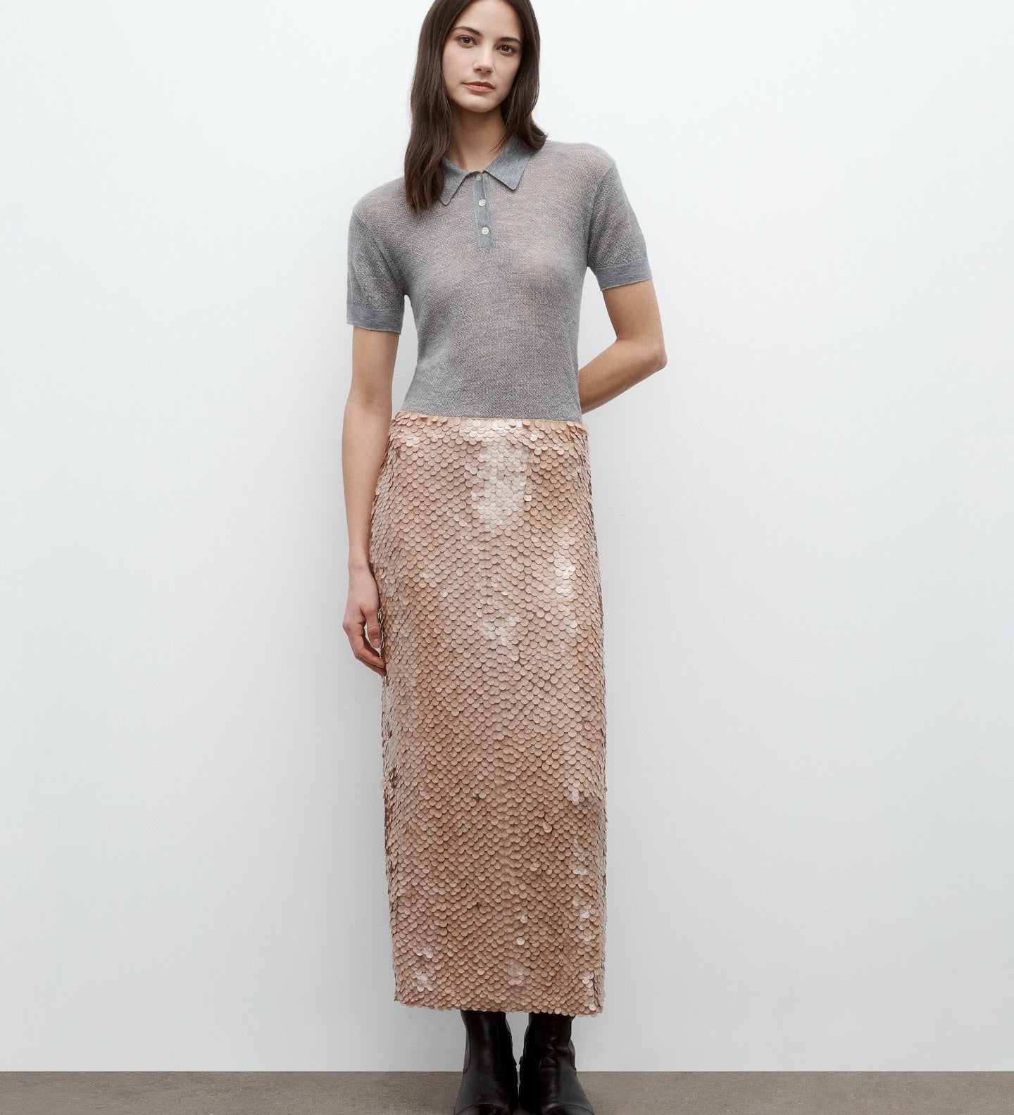 TWP - Gwyneth Skirt in Paillettes on Mesh