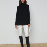 L'AGENCE - Nola Lace-Up Turtleneck