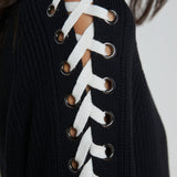L'AGENCE - Nola Lace-Up Turtleneck