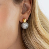 Jennifer Behr - Ida Earrings -- Crystal Antique Gold