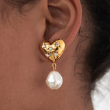 Jennifer Behr - Hayden Earrings -- Crystal Antique Gold