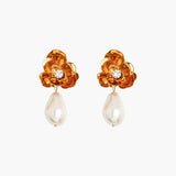 Jennifer Behr - Posey Earrings -- Crystal Antique Gold