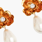 Jennifer Behr - Posey Earrings -- Crystal Antique Gold