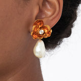 Jennifer Behr - Posey Earrings -- Crystal Antique Gold