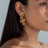 Jennifer Behr - Myra Earrings -- Crystal Antique Gold