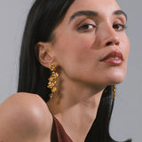 Jennifer Behr - Vanora Earrings -- Crystal Antique Gold