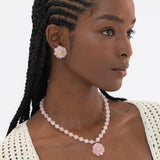 Jennifer Behr - Chandra Necklace -- Rose Quartz