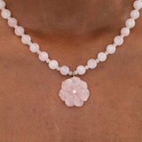 Jennifer Behr - Chandra Necklace -- Rose Quartz