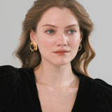 Jennifer Behr - Alva Earrings -- Onyx