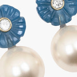Jennifer Behr - Libby Earrings -- Blue Chalcedony