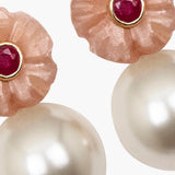Jennifer Behr - Libby Earrings -- Peach Moonstone
