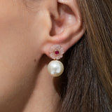 Jennifer Behr - Libby Earrings -- Peach Moonstone