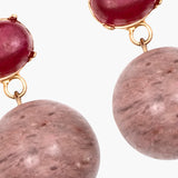 Jennifer Behr - Everly Earrings -- Rhodonite