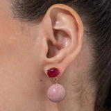 Jennifer Behr - Everly Earrings -- Rhodonite
