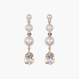Jennifer Behr - Corisande Earrings -- Crystal Pearl