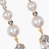 Jennifer Behr - Corisande Earrings -- Crystal Pearl