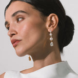 Jennifer Behr - Corisande Earrings -- Crystal Pearl