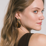 Jennifer Behr - Xiomara Earrings -- Tigers Eye