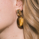 Jennifer Behr - Xiomara Earrings -- Tigers Eye