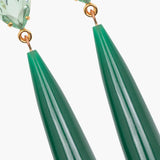 Jennifer Behr - Caroline Earrings -- Green Onyx