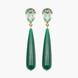 Jennifer Behr - Caroline Earrings -- Green Onyx