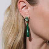 Jennifer Behr - Caroline Earrings -- Green Onyx