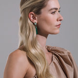 Jennifer Behr - Caroline Earrings -- Green Onyx