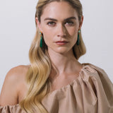 Jennifer Behr - Caroline Earrings -- Green Onyx