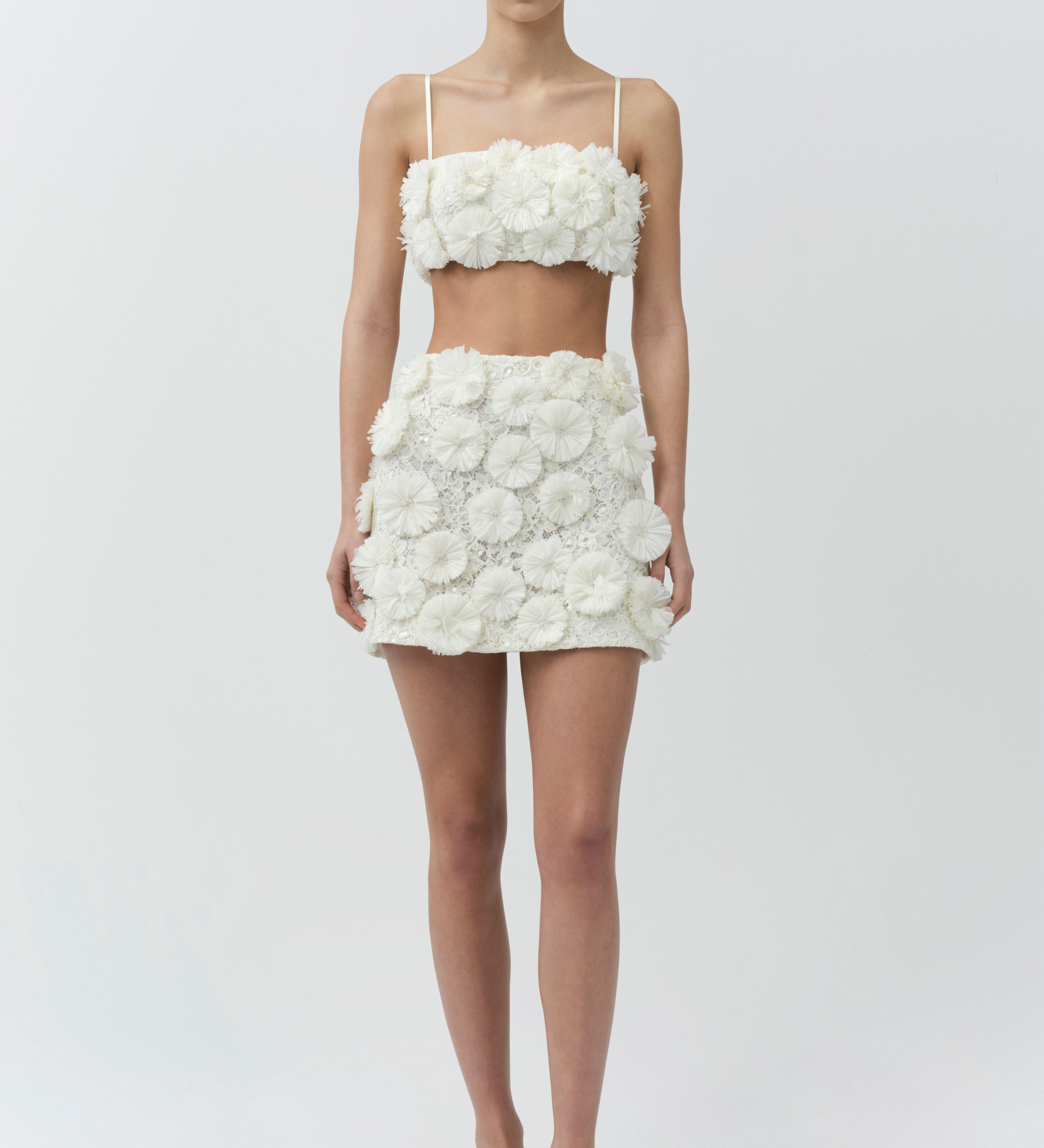 Simkhai - Delia Floral Raffia Bra Top
